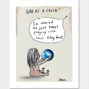 God as a kid Posters and Art